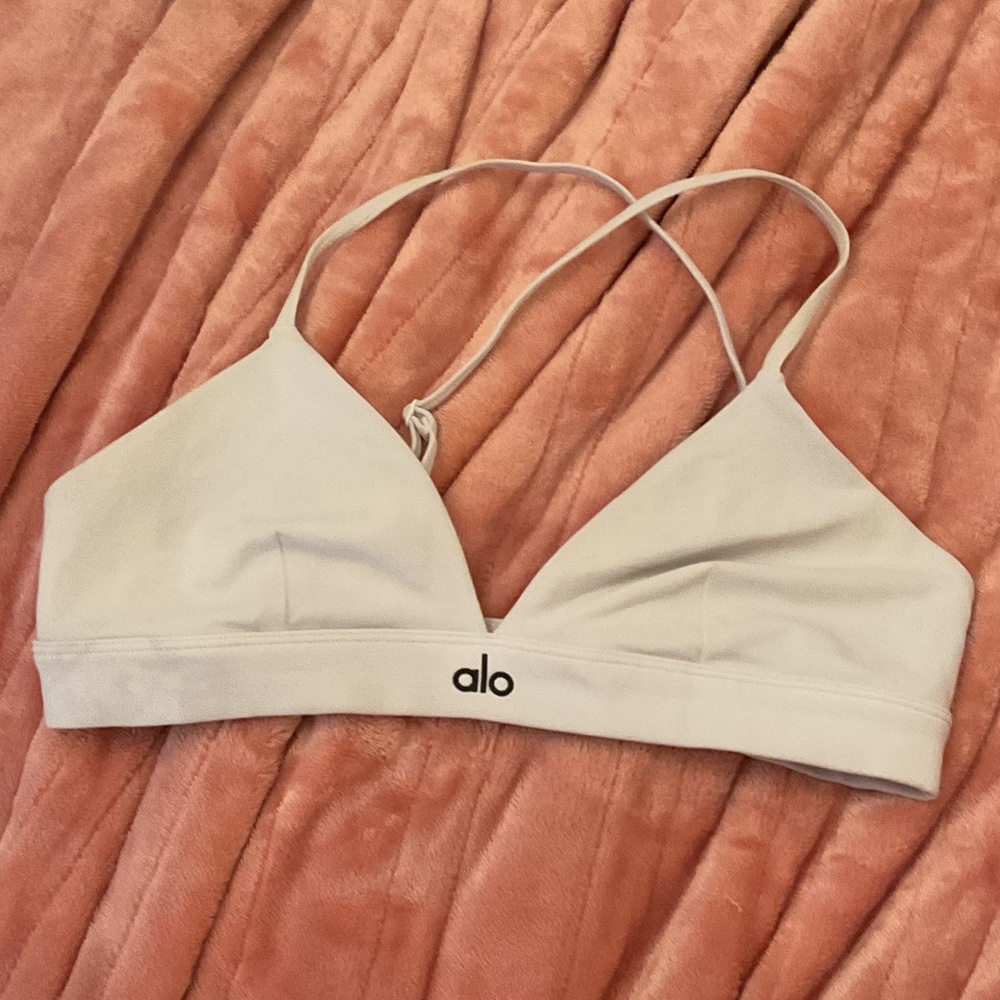 ALO Yoga Pale Gray Strappy Bralette Camisole